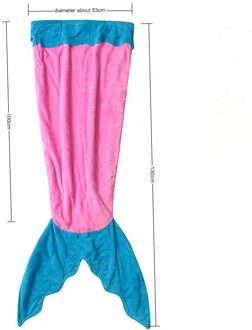 Roze Blauw Paars Slaapzak Deken Gooi Mermaid Vissenstaart Deken Voor Volwassen Childern Super Zachte Dubbele Lagen Kerstcadeau blauw roze