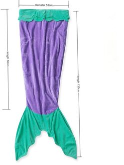 Roze Blauw Paars Slaapzak Deken Gooi Mermaid Vissenstaart Deken Voor Volwassen Childern Super Zachte Dubbele Lagen Kerstcadeau groen paars