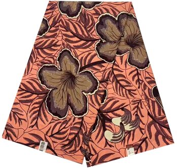 Roze Blo Afrikaanse Ankara Real Wax Stof Voor Trouwjurk 6 Yards Tulle Mooie Pagne Materialen Dashiki Batik Indonesië
