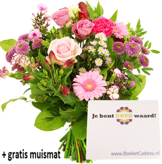 Roze boeket
+ muismat