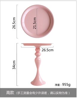 Roze cake stand Cupcake houder gereedschap accessoire voor bruiloft roze Bakvormen gereedschap tafel decoratie High section