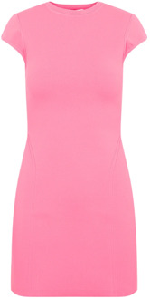 Roze Cap Sleeve Mini Jurk Victoria Beckham , Pink , Dames - Xs,2Xs