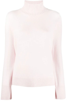 Roze Cashmere Roll-Neck Sweater Allude , Pink , Dames
