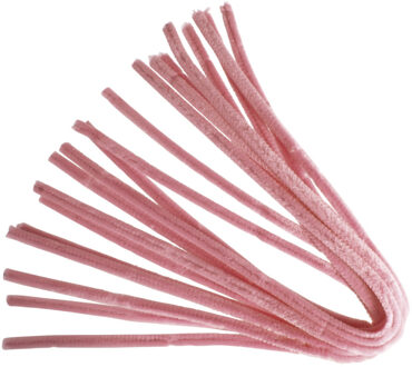 Roze chenilledraad setje van 50 cm - 30x stuks - hobby en knutselen materialen