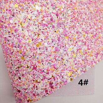 Roze Chunky Glitter Leer, Kant Glitter Stof, regenboog Katoen Voor Boog A4 21X29Cm Twinkling Ming KM141