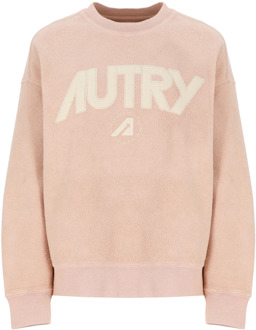 Roze Crew Neck Sweatshirt voor Vrouwen Autry , Pink , Dames - M,S,Xs