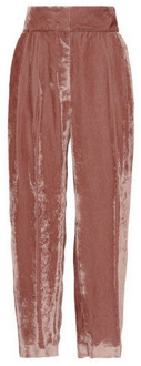 Roze cropped broek met hoge taille Fabiana Filippi , Pink , Dames