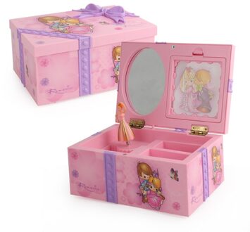 Roze Dansen Meisje Muziekdoos Ornamenten Home Decor Sieraden Organizer Muziekdoos