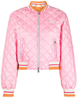 Roze Diamond-Quilted Bomberjack Duvetica , Pink , Dames - S,2Xs