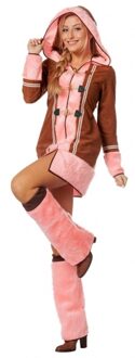 Roze Eskimo kostuum voor dames 36 (s) - Eskimo verkleedkleding