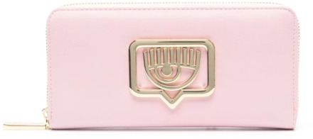 Roze Eyelike Buckle Portemonnee Schets 12 Chiara Ferragni Collection , Pink , Dames - ONE Size