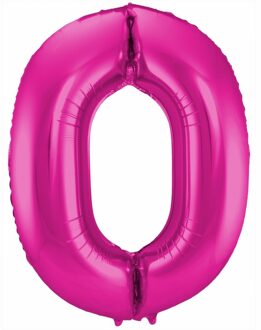 Roze folie ballonnen 0/nul