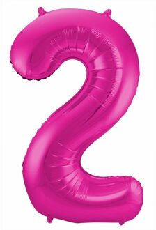 Roze folie ballonnen 2 jaar