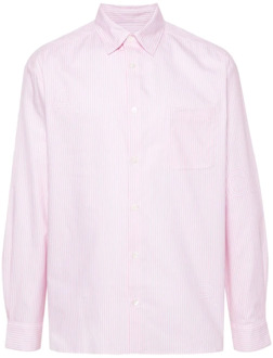 Roze Gestreept Overhemd met Klassieke Kraag A.p.c. , Pink , Heren - Xl,L,M,S