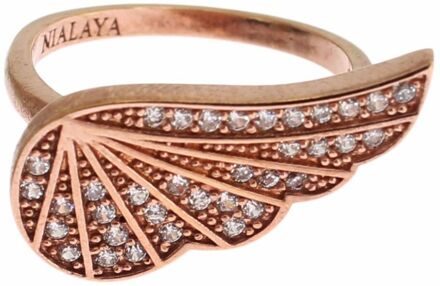 Roze Goud 925 Zilver Dames Heldere CZ Ring