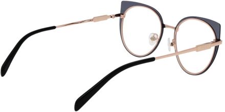 Roze Gouden Metalen Bril (Monturen) Roségoud - One Size