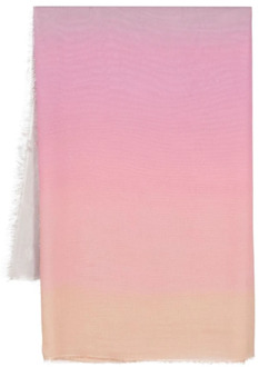 Roze Gradient Lurex Sjaal Faliero Sarti , Pink , Dames - ONE Size