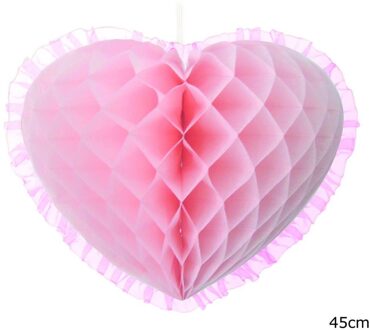 Roze hart Hangdecoratie (45cm)
