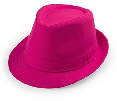 Roze heren hoedje trilby model voor volwassenen - Verkleedhoofddeksels