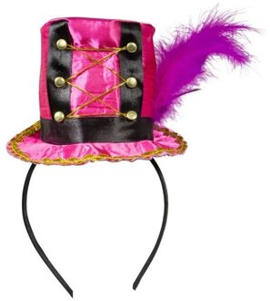 Roze hoedje op diadeem voor dames