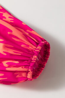 Roze Ikat Print Loungewear Set Klaproos