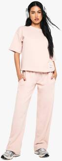 Roze Jogger Met Rechte Pijpen, Pink - XS