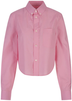 Roze Katoenen Poplin Overhemd met Lange Mouwen Marni , Pink , Dames - M,S,Xs,2Xs