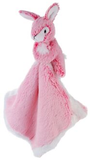 Roze konijnen/hazen knuffeldoekjes knuffels 25 cm knuffeldieren - Knuffeldoek