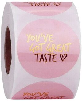 Roze Label Stickers Folie Dank U Stickers 1 ''500Pcs Smaak Business Bestellen Home Hand Madesticker Bruiloft Envelop jul709