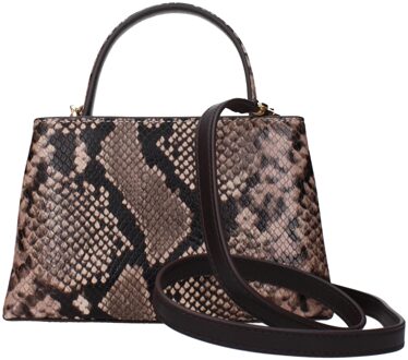 Roze Leren Handtas - One Size