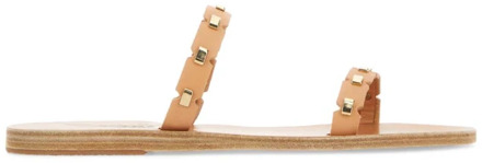 Roze Leren Kara Slippers Ancient Greek Sandals , Pink , Dames - 40 Eu,36 Eu,37 EU