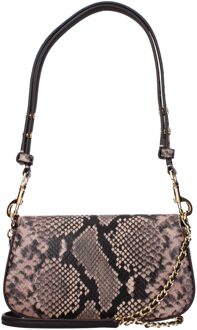 Roze Leren Schoudertas - One Size