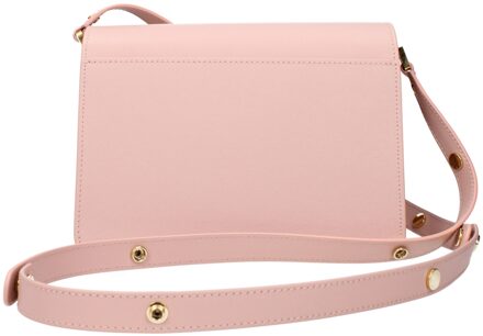 Roze Leren Schoudertas - One Size
