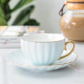 Roze Leuke Creatieve Porselein Kop En Schotel Keramiek Eenvoudige Thee Sets Modern Koffie Cups Tazas Para Cafe style2