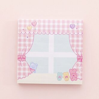 Roze Meisje Suiker Snoep Pad Sticky Notes Leuke Memo Pad Kantoor Decoratie Notepad School Briefpapier Leveringen