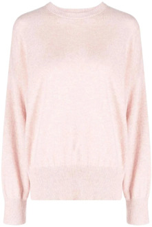 Roze Melange Oversized Cashmere Trui Loulou Studio , Pink , Dames - L,M