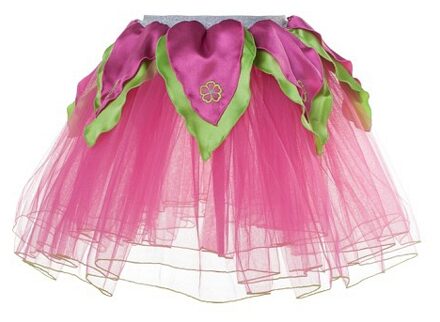 Roze met groen fee verkleed petticoat voor meiden Multi