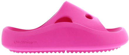 Roze Meteor Rubber Slippers Off White , Pink , Dames - 40 EU