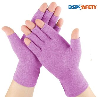 Roze paars dames artritis compressie handschoenen paars kleur / S