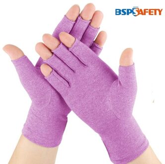 Roze paars dames artritis compressie handschoenen paars kleur / S
