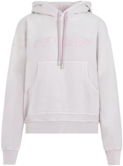 Roze & Paarse Hoodie Sweatshirt Off White , Multicolor , Dames - M,S,Xs