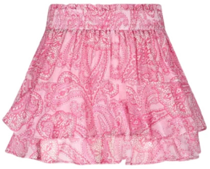 Roze Paisley Mini Rok Saint Barth , Pink , Dames - M,S