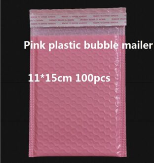 Roze Plastic Gevoerde Enveloppen Voor Roze Envelop Bubble Maillers Plastic Enveloppen Met Bubble roze 11x15cm 100stk