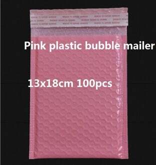Roze Plastic Gevoerde Enveloppen Voor Roze Envelop Bubble Maillers Plastic Enveloppen Met Bubble roze 13x18cm 100stk