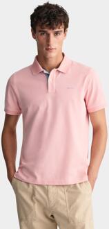 Roze Polo Met Korte Mouwen Gant , Pink , Heren - Xl,L,M,3Xl