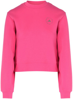 Roze Reamag Korte Mouw Shirt Adidas by Stella McCartney , Pink , Dames - M,S