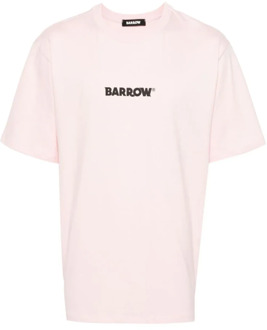 Roze shirt met print op de rug Barrow , Pink , Heren - Xl,L,M,S
