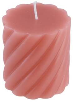 Roze Spiraalvormige Kaars (7x7,5cm)