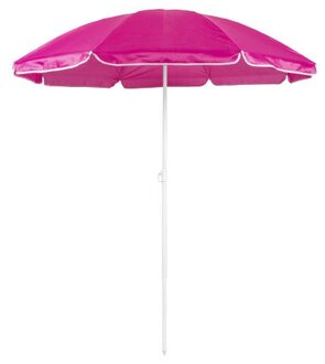 Roze strand parasol van nylon 150 cm - Parasols