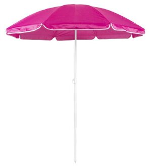 Roze strand parasol van nylon 150 cm